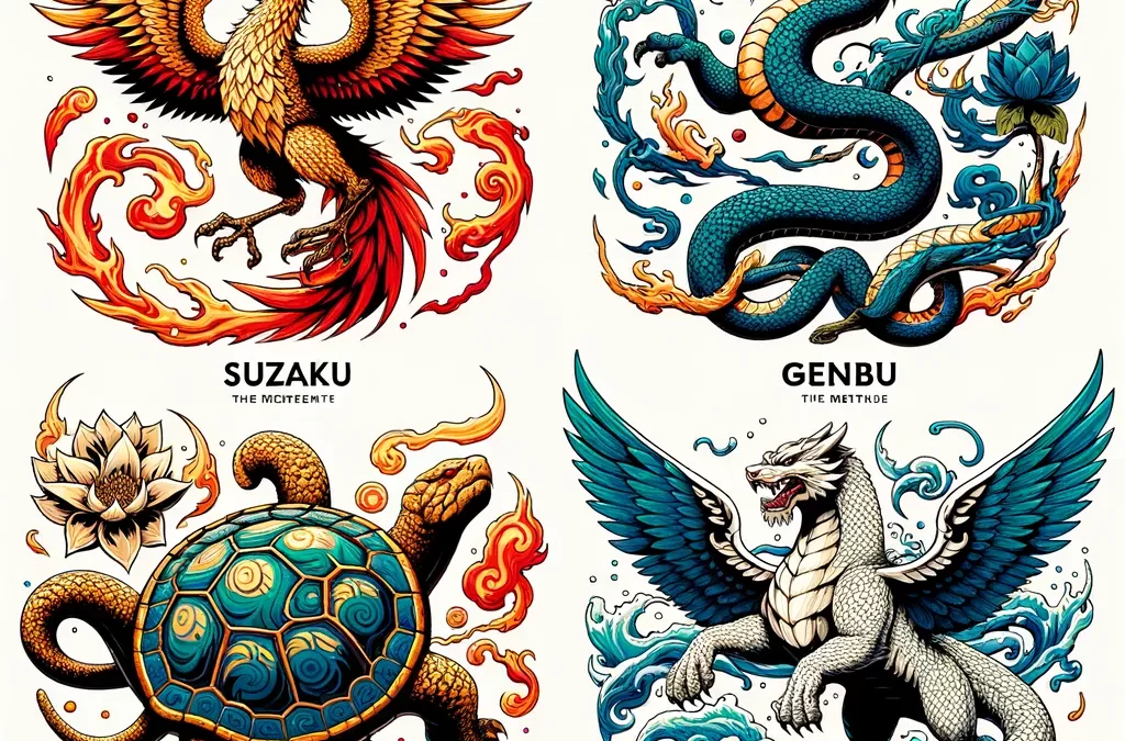 ¿Cuáles son las 4 bestias sagradas de Japón? Suzaku, Genbu, Byakko y Seiryu