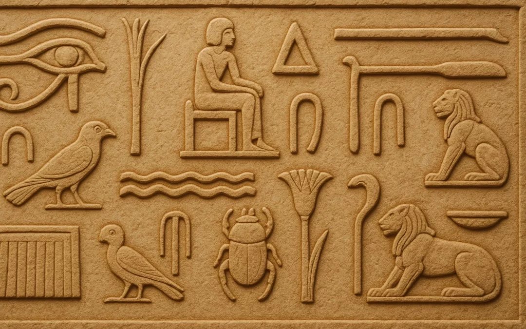 Mitología egipcia en jeroglíficos
