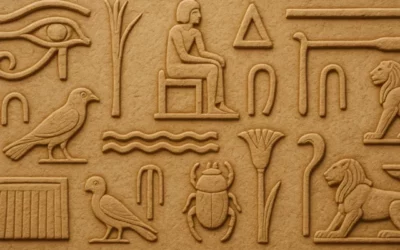 Mitología egipcia en jeroglíficos