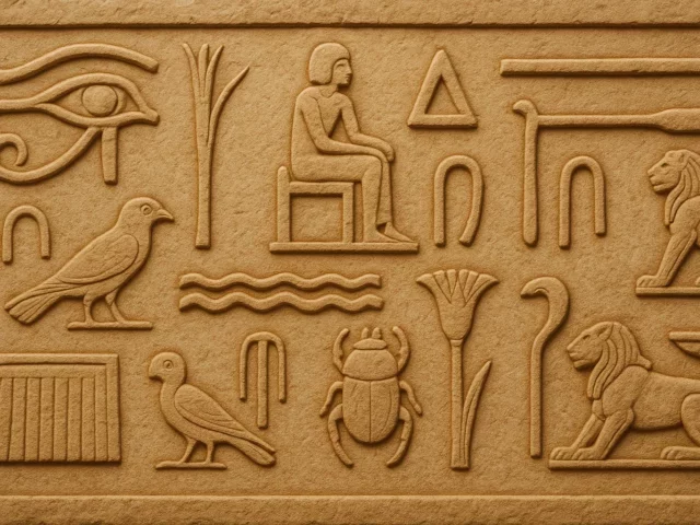 Mitología egipcia en jeroglíficos