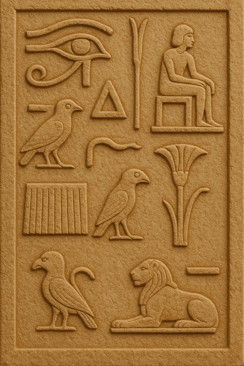 Mitología egipcia en jeroglíficos